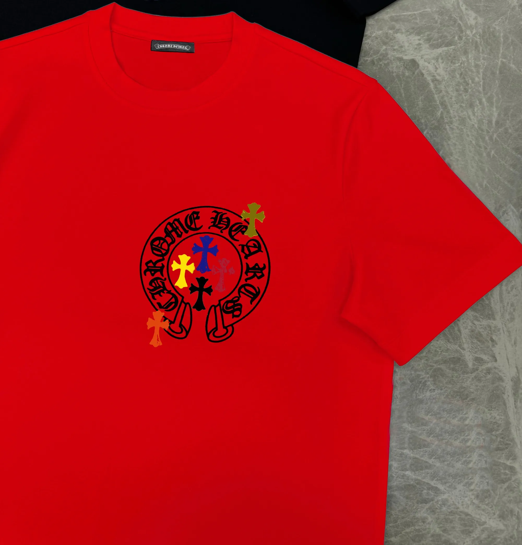 🅿️190 Croxin 02025 new printed trendy brand short-sleeved T-shirt with letter pattern, whether it is T-shirt or sweatshirt, it is a hot item every year. The fabric is made of exclusive custom-dyed 250g Solona cotton. Comfortable 🐎🐎Size: S-XXL white black red